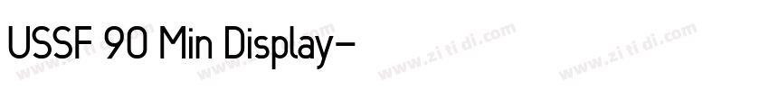 USSF 90 Min Display字体转换